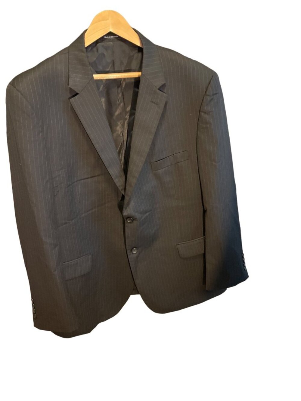 Pronto Uomo 50R Platinum Grey Pinstripe Suit Jacket Old Money Business Classic